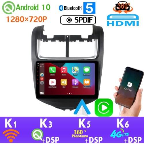 PX6 1280*720P Radio GPS Android 10 For Chevrolet Aveo 2014-2018 4G LTE HDMI Car Multimedia Player 360 4*AHD Camera CarPlay SPDIF