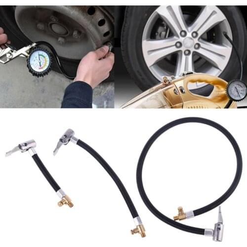 Car Air Hose Tire Inflator Hose Inflator Locking Tube Suitable for Standard Fine Thread 0.305" x32TPI Air Compressor Pump