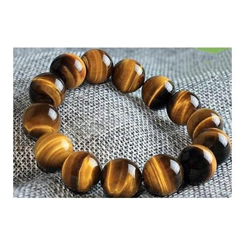 12MM Natural Colorful Tiger Eye Stone Beads Men Jewelry Bracelet