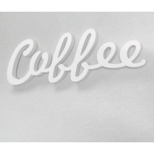 Customized Wood Wooden Words Coffee Name Logo Shape For Kids Boy Girls Baby Shower Birthday Wedding Party Decoration Design