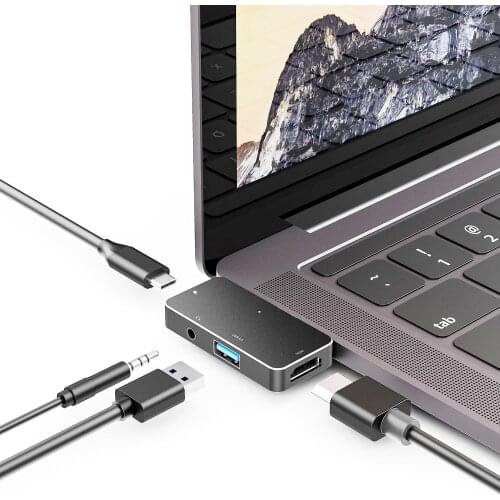 For IPad Pro 2020 2018 Type-C Mobile Pro Hub USB 3.1 To USB-C PD Charging USB 3.0 & 3.5mm Jack USB-C Docking Station