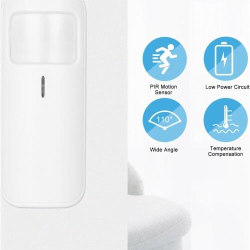 EWeLink PIR Wireless PIR Motion Sensor RF 433Mhz Dual Infrared Detector Anti-theft Alarm Sensor Smart Home Security Alarm System