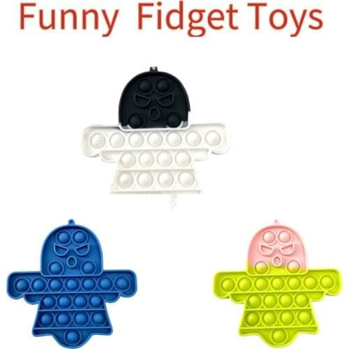 Sensory Toys Pop Fidget Reliver Stress Toy Rainbow Push Bubble Antistress Toys Adults & Children To Relieve Autism Free Shipping