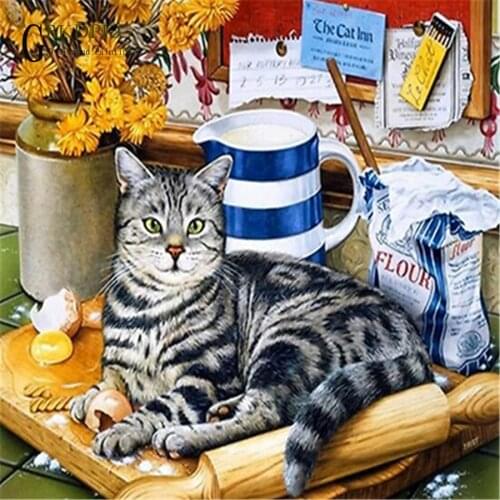 Raccoon cat house 5d diy diamond painting full square diamond embroidery Cross stitch pictures of rhinestones Wedding decoration