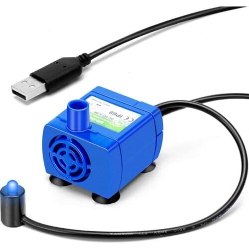 Cat Water Fountain Pump Pet Drink Fountain Pump LED Light Motor Cat Dog Drinking Bowl Water Dispenser Replacement Acce