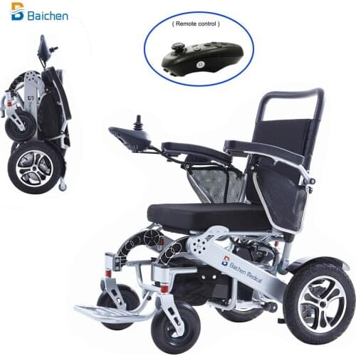 Foldable Electric Wheelchair Wheel Chair Aluminum Alloy Rehabilitation Therapy Supplies Silver Black Red Yellow Blue Others 1pcs