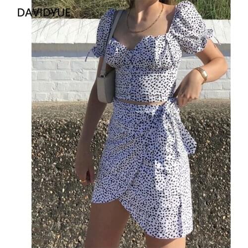 Summer two piece set women sexy crop top ruffle skirt elegant vacation outfits streetwear mini skirts sets sexy top white 2021