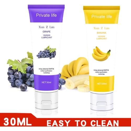 Sex Lubricant 30ml Water-based Banana flavor Sex Oil Vaginal and Anal Gel Adults Sex Product oral sex lubricants