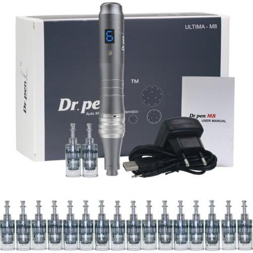 Dr.Pen Ultima M8 Wireless Derma Roller Skin Care Tools Micro Needling Pen Mesotherapy Auto Micro Needle With 18Pcs Cartridge