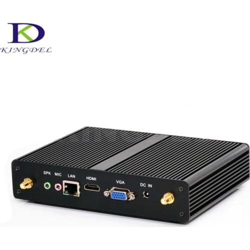 Celeron 3215U 2980U Intel Core i3 7100U i3 6006U Fanless Mini PC Barebone PC DDR3 4K HTPC HDMI &VGA Dual 1080P Display PC Win10