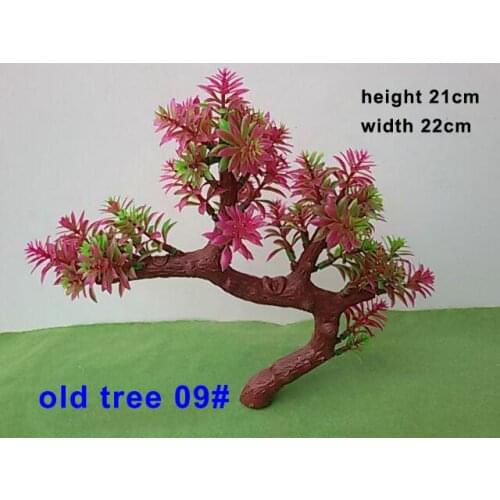 9# miniature trees ABS Plastic Model Trees Train Railroad Scenery green color old trees for architecture