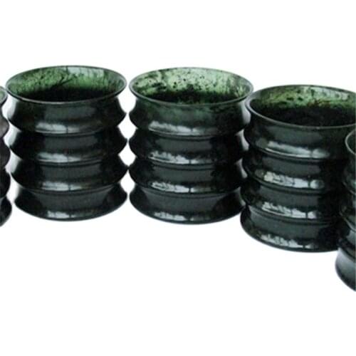 Natural Moyu Kungfu Cup, Molu Jade Wine Set, Tea Cup, Transparent Jade Bamboo Cup