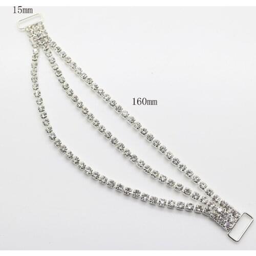 New 10pcs/Pack Charm Chain Connectors Bikini Buckle Metal Crystal Rhinestone Bikini Swimwear Buttons For Swimwear, factory