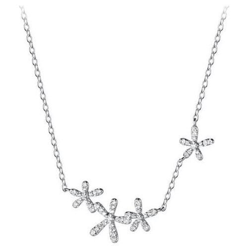 Silver Heart Necklaces 925 Sterling Silver Pendants Necklaces with Cubic Zirconia Fashion Style