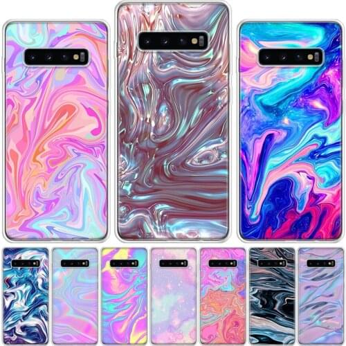 Pastel Metallic Tumblr Phone Case For Samsung Galaxy A51 A71 A50 A70 A80 A90 A01 A6 A7 A8 A10 A10S A20S A20E A30 A40 Plus Cover