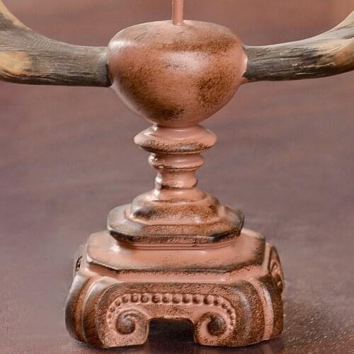 European-style resin candlestick antlers Decoration American country craft ornaments wedding room wedding gifts wholesale craft