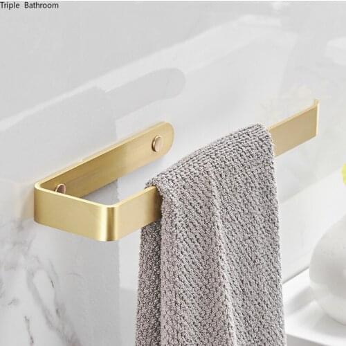 Golden Aluminum Alloy Bathroom Accessories Shelf Kitchen Wall Shelves Shower Basket Storage Rack Towel Bar Robe Hooks Punch-free