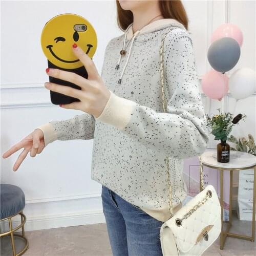 2019 Limited Modal Casual Autumn New Pattern Even Hat Knitting Unlined Garment Leisure Pullover Sweater. Color Easy Sweater
