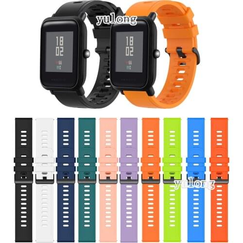 Soft Silicone Watch Strap Band For Huami Amazfit Bip U S lite Smart Watch 20mm Wristband bracelet for Amazfit GTS 2 GTR 42mm Neo