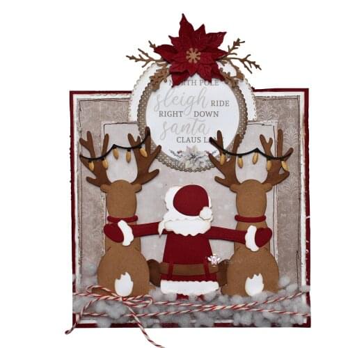 Mmao Crafts Metal Steel Cutting Dies New Christmas Santa Deer Scrapbooking Paper/photo Cards Embossing Dies