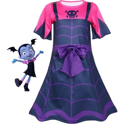 2019 new girl fake two-piece Vampirina jojo siwa Vestidos Christmas princess costume childrens Halloween role-playing dress