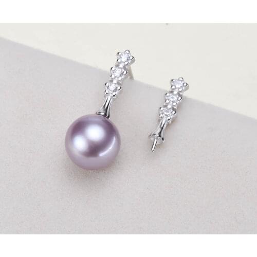 925 Sterling Silver Pearl Earrings Fashion Settings Earrings Charm Earrings Findings Jewelry Parts Fittings Womens Accessories