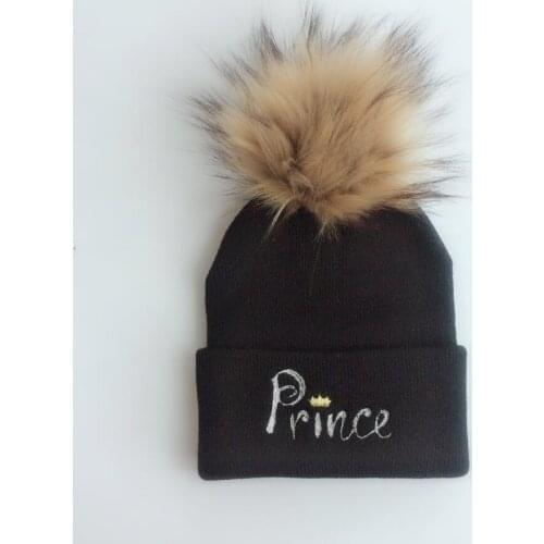 Cap for boys spring winter Toddler infant Kids newborn photography props baby colorful raccoon Faux Fur pom pom hat baby cap