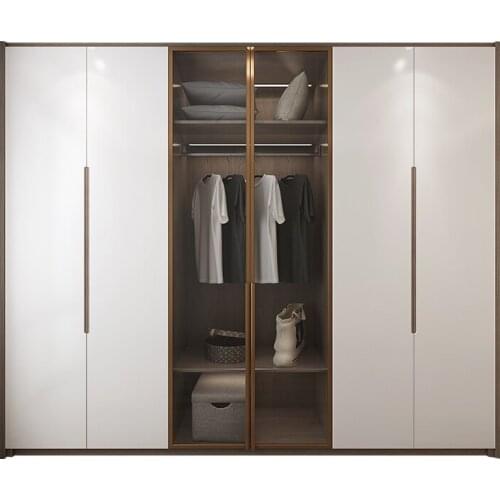 Modern minimalist integrated wardrobe custom whole house open cloakroom design custom furniture storage