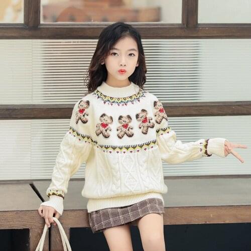 Girls' Sweater Autumn 2020 New Style Kids ' Sweater Baby Girl Winter Clothes