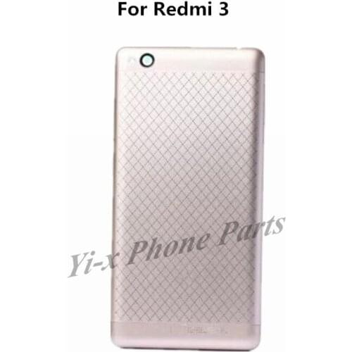 Outer Covering Metal Battery Back Housing Door Case with Volume Power Buttons Keys+Camera Glass Lens for Xiaomi Redmi 3