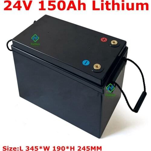 Waterproof 24V 150AH Lithium ion Battery Lithium polymer for 24V Solar Golf Car Forklift fork Solar + 29.4v 10A Charger