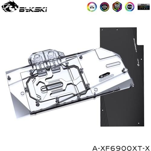 Bykski Watercooler For XFX RX6900/6800XT ,12V ,5V Edition ,Full Cover Copper Water Block, A-XF6900XT-X
