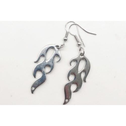 1Pair Hip Hop Flame Earrings Streetwear Fashion Punk Style Earrings for Women Men Party Jewelry