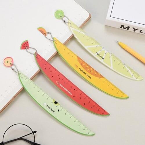 1PC New Plastic Rulers Straight Measurement Tool Cute Fruit Pattern School Materials