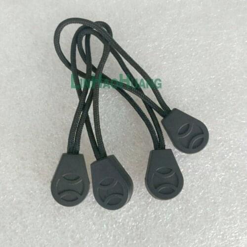 100pcs/lot slip-resistant black silicon zipper puller for apparel luggage bag sportwear free shipping 2017081401