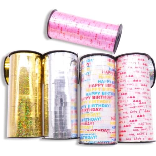 11.7x5cm 100 Yard Happy Birthday Helium Balloon Ribbons for Parties Festival Florist Crafts and Gift Wrapping Wedding Decoration