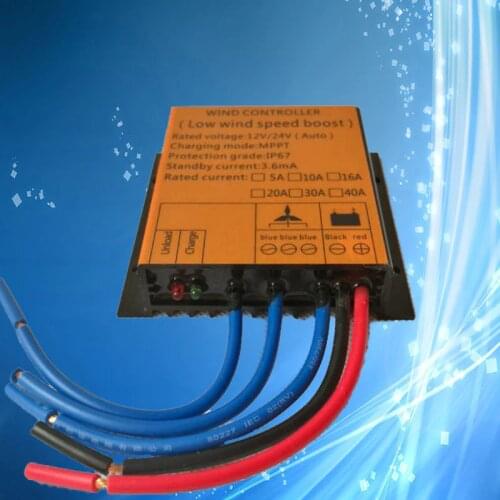 10A 16A 20A 30A MPPT Boost Wind Power Generator Charge Controller for AC Wind Turbine 12V/24V Auto Distinguish Wind Regulator