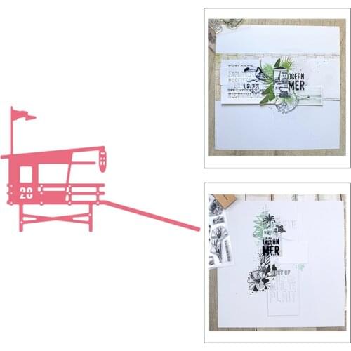 2020 New Building House and Banners Metal Cutting Dies For Embossing Cut Paper Decoration Greeting Card Scrapbooking No Stamps