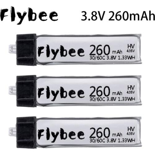 3.8V 260mAh LI-HV MOLEX1.25 Plug 30C/60C 1S /550mAh 50C/100C HV Lipo Battery 3.8V 260mAh For US65 UR65 URUAV UR65