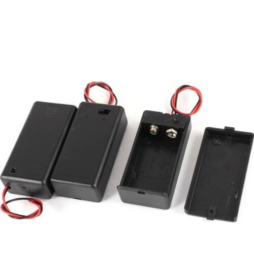 3 Pcs Two Wire Lead On/Off Switch 1 x 9V Battery Cell Case Holder