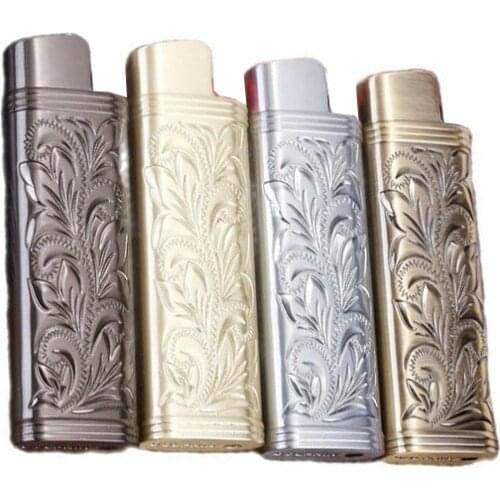 4 color DOLPHIN zinc alloy metal shell for cricket lighter 80*22*10mm