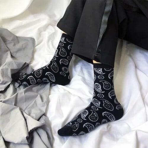 5 Pairs Cashew Flower West Coast Basic Wild Street Hip Hop National Tide Dongdaemun INS Flow Retro Stockings