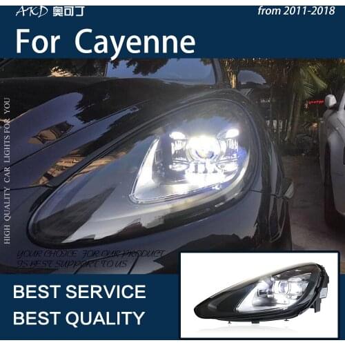 Car Styling for Cayenne Headlights 2011-2018 Cayenne LED Headlight Upgrade New Design DRL LED Projector Lens Auto Accessories