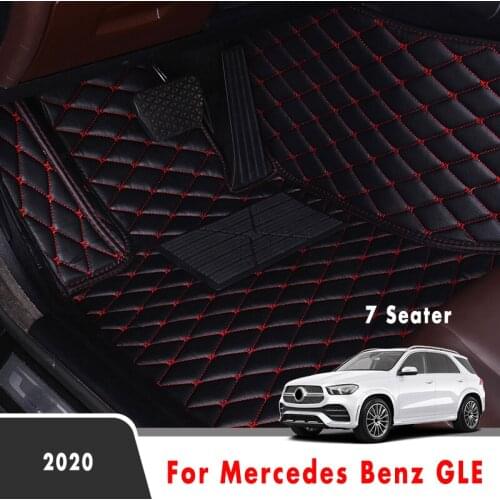Car Floor Mats For Mercedes Benz GLE 2020 7 Seater Carpets Car Floor Liners Waterproof Custom Auto Styling Accessories Interior