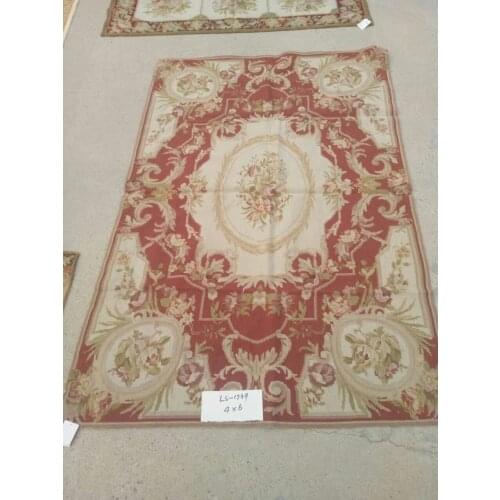 Free shipping 10K 4'X6' needlepoint rugs,100% New Zealand wool rugs floral design