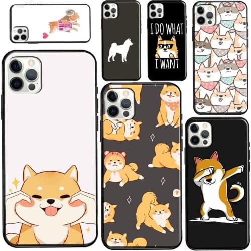 Cute Shiba Inu For iPhone 12 mini 11 Pro Max Phone Case For iPhone 7 8 Plus 6S X XR XS Max SE 2020 Coque