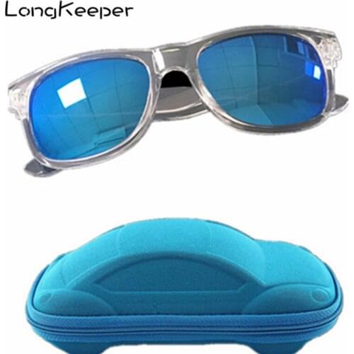 LongKeeper Classic Children Sunglasses Boys Girls Kids Baby Child Sun Glasses Goggles Cool UV400 Mirror Glasses With Box Case