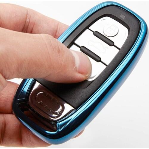 KUKAKEY TPU Car Key Case Cover Skin For Audi A4 S4 B7 B8 A6 A5 A7 A8 Q5 S5 S6 Q7 Remote Fob Flip Shell Protect