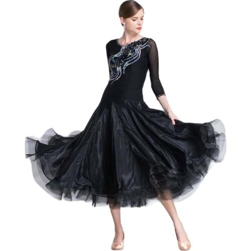 M-1874 New Arrival Ballroom Competition Dress Modern Waltz Tango Dance Dress Flamenco Ballroom Practice Dance Dress For Sale