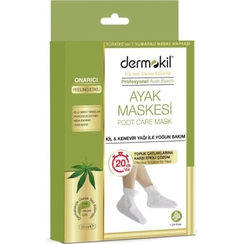 Dermokil Intensive Care Foot Mask with Clay and Hemp 35 ml